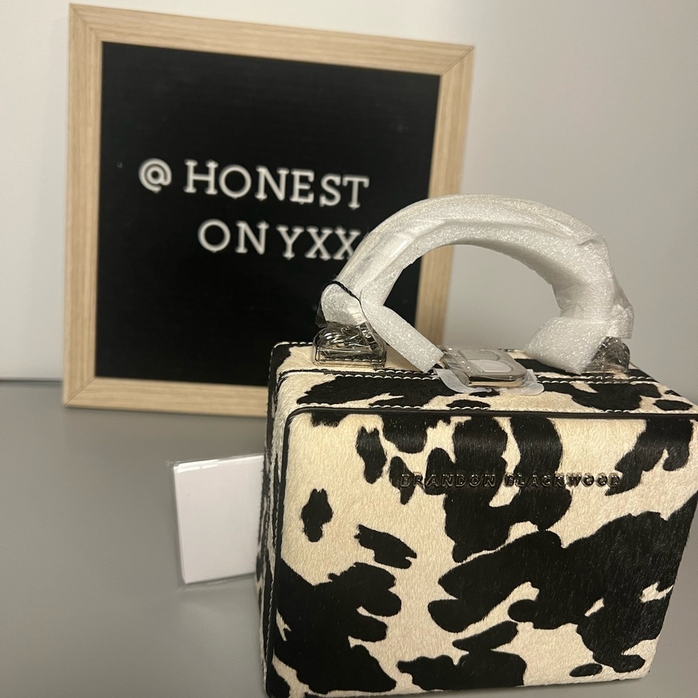Brandon Blackwood cow print mini Kendrick trunk - Picture 11 of 13